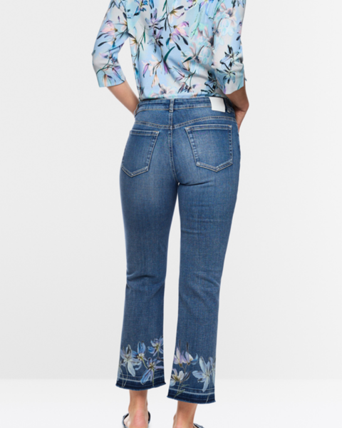 Marc Cain - Jeans with Lily Print