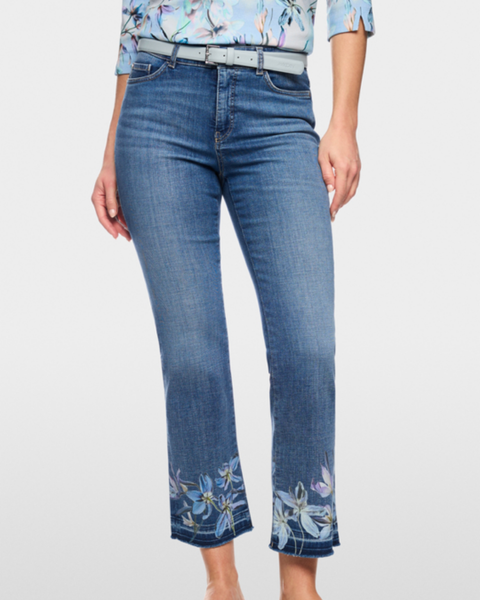 Marc Cain - Jeans with Lily Print