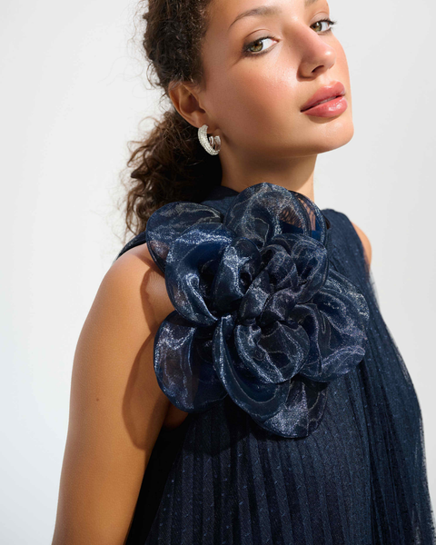 Joseph Ribkoff - Pleated Corsage Swing Dress