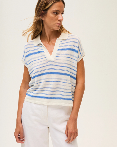 Rosso35 - Striped Cotton Sweater