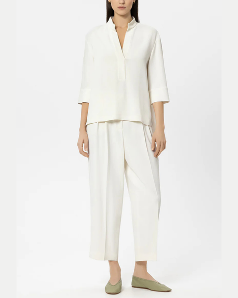 Luisa Cerano - Cream Blouse with 3/4 Sleeves