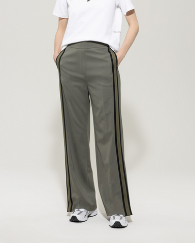 Luisa Cerano - Wide Leg Trousers with Contrasting Side Detail