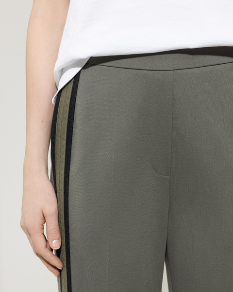 Luisa Cerano - Wide Leg Trousers with Contrasting Side Detail