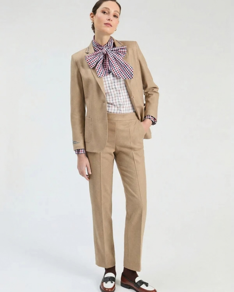 Vilagallo - Camel Herringbone Trousers