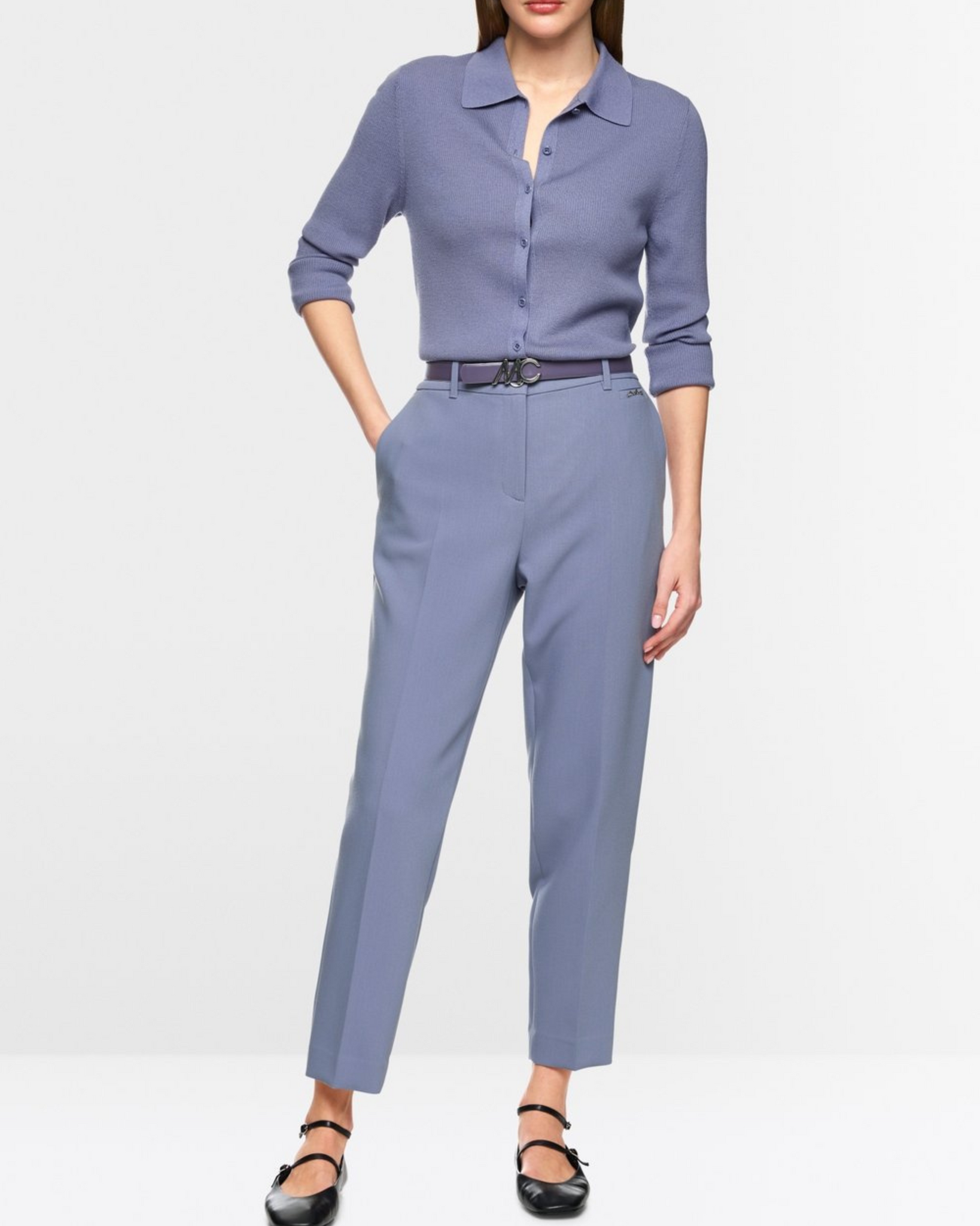 Marc Cain - FORDON Purple Slim Trousers