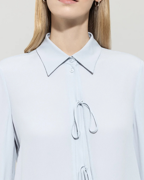 Luisa Cerano - Blue Tie Front Blouse