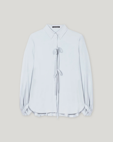 Luisa Cerano - Blue Tie Front Blouse
