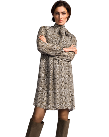 RIANI - Snake Print Shift Dress