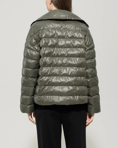 Luisa Cerano - Short Khaki Quilted Jacket