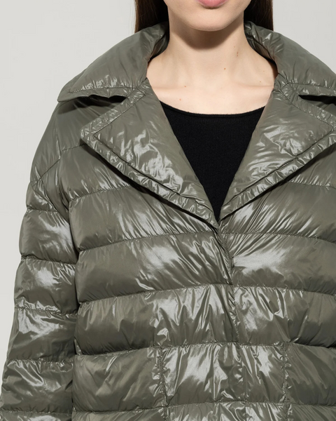 Luisa Cerano - Short Khaki Quilted Jacket