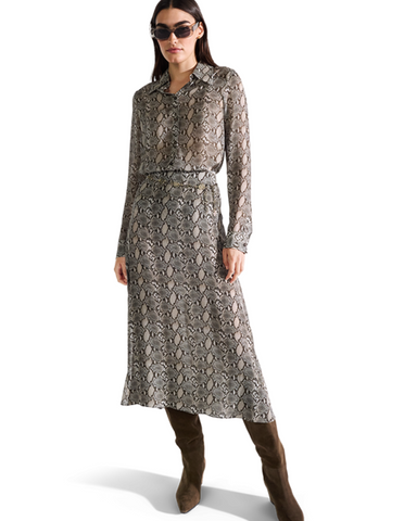 RIANI - Snake Print Skirt
