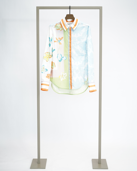 Herzen - Green/Multi Blouse with Printed Back