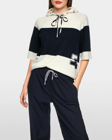 Marc Cain - Striped Hooded Sweater