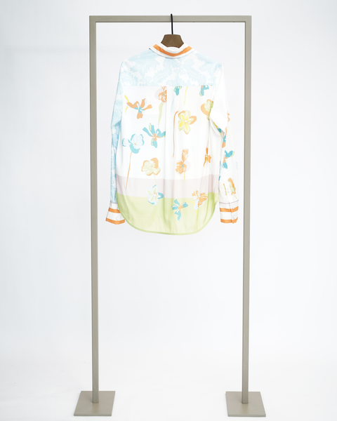 Herzen - Green/Multi Blouse with Printed Back