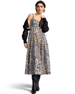 RIANI - Leopard Print Midi Dress