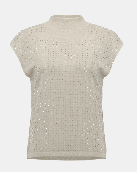 Joseph Ribkoff - Sweater Knit Sleeveless Pullover with Iron-On Detail
