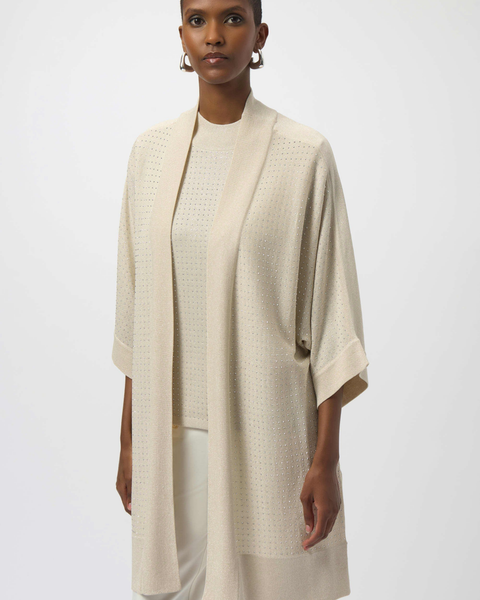 Joseph Ribkoff - Sweater Knit Cover-Up with Iron-On Detail