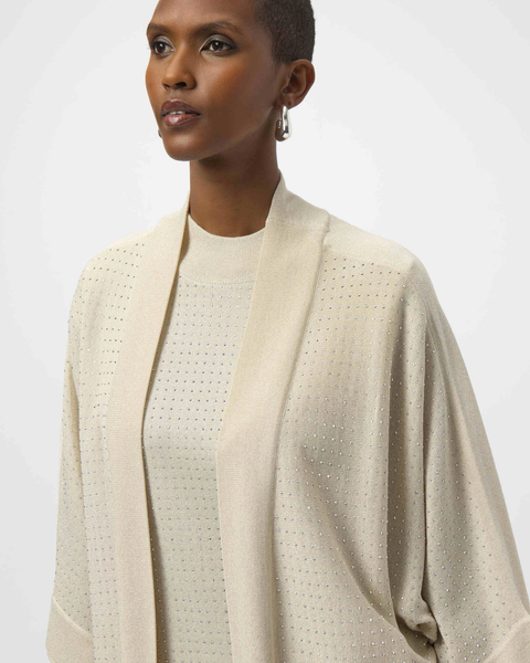 Joseph Ribkoff - Sweater Knit Cover-Up with Iron-On Detail