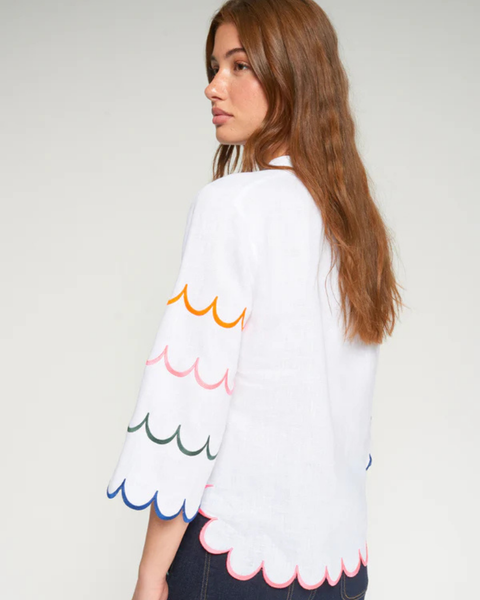 Vilagallo - Scallop Sleeve Blouse