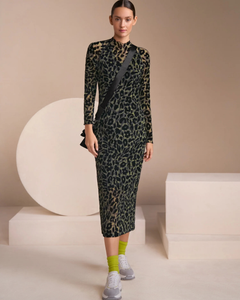 Marc Cain Sports - Leopard Print Mesh Maxi Dress