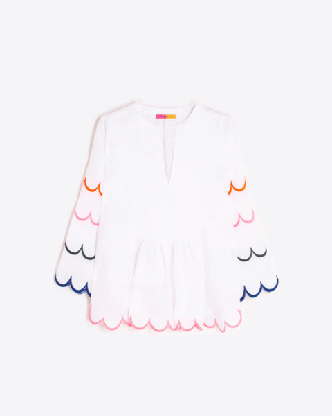 Vilagallo - Scallop Sleeve Blouse