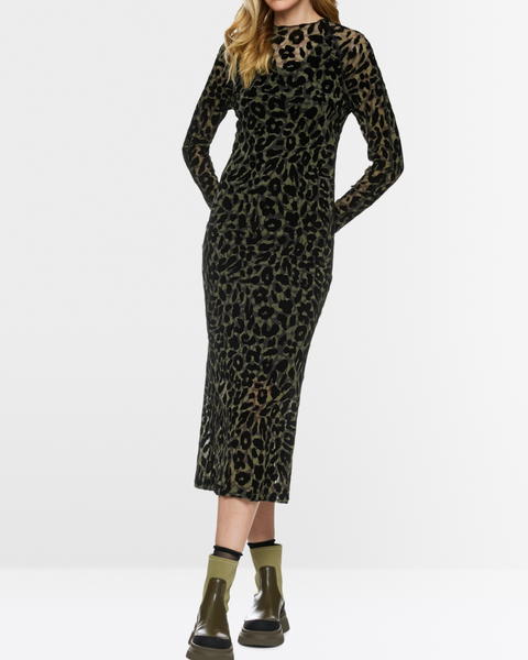 Marc Cain Sports - Leopard Print Mesh Maxi Dress