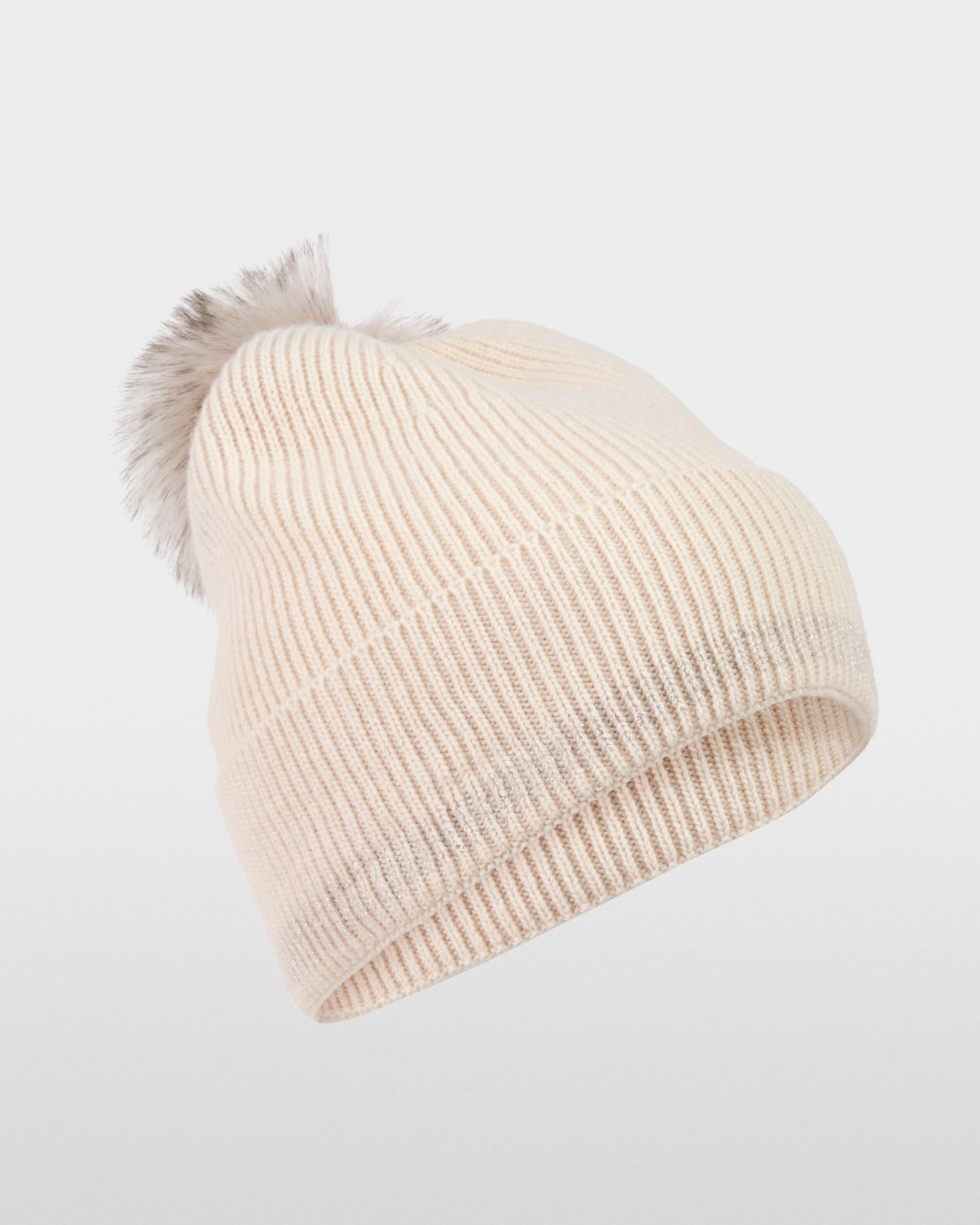 Marc Cain - Fine Knit Hat with Flower Appliqué