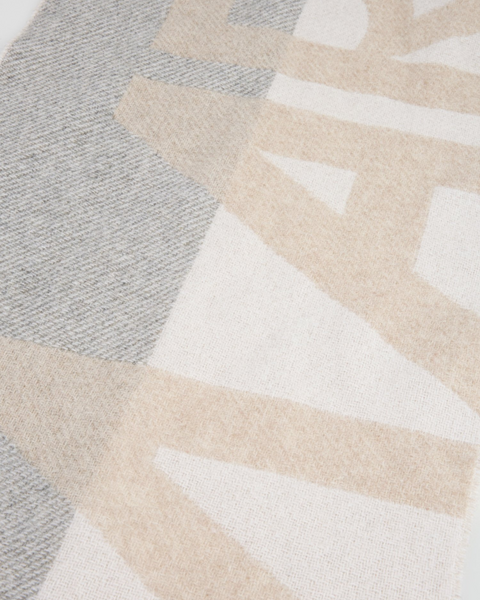 Marc Cain - Scarf in Wool Blend with Logo Print