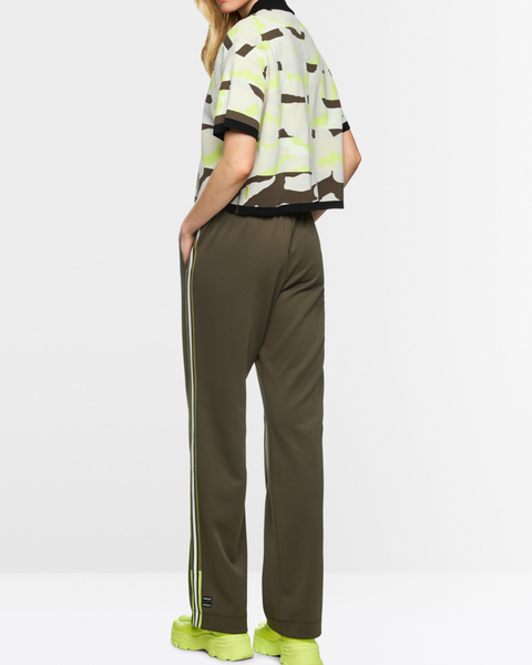 Marc Cain Sports - WASHINGTON Wide Leg Khaki Trousers