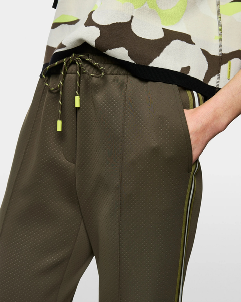 Marc Cain Sports - WASHINGTON Wide Leg Khaki Trousers
