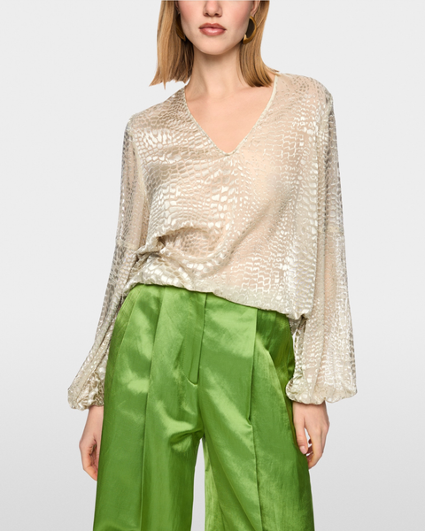 Marc Cain - Devoré Gold Blouse