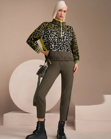 Marc Cain - FRANCA Khaki Slim Fit Trousers