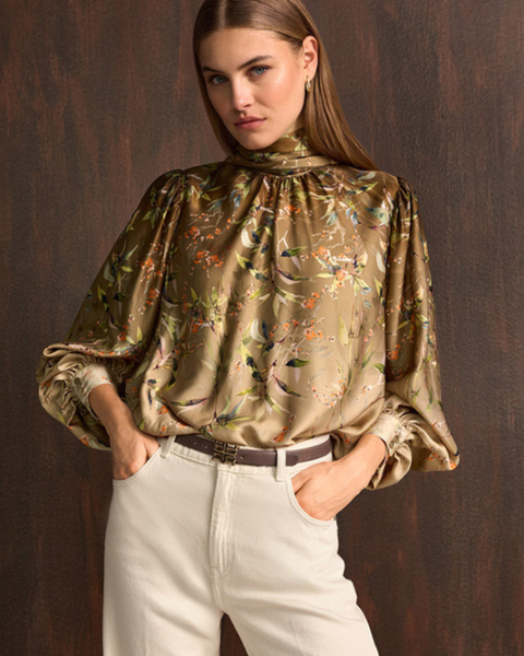 RIANI - Back Bow Floral Blouse