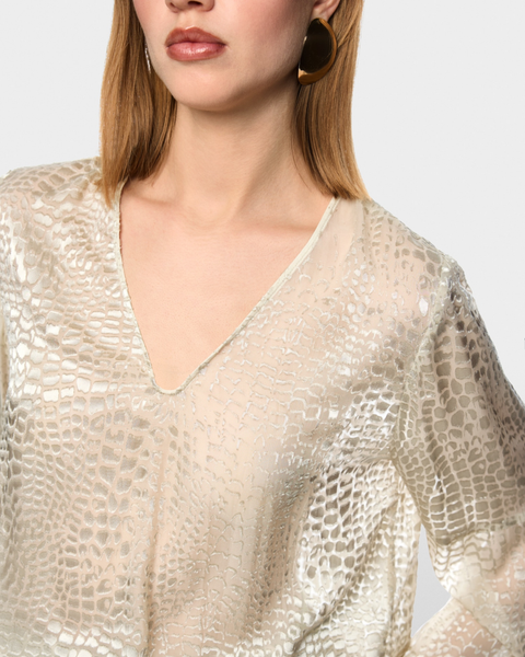 Marc Cain - Devoré Gold Blouse