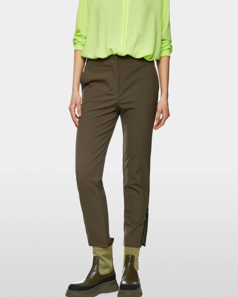 Marc Cain - FRANCA Khaki Slim Fit Trousers