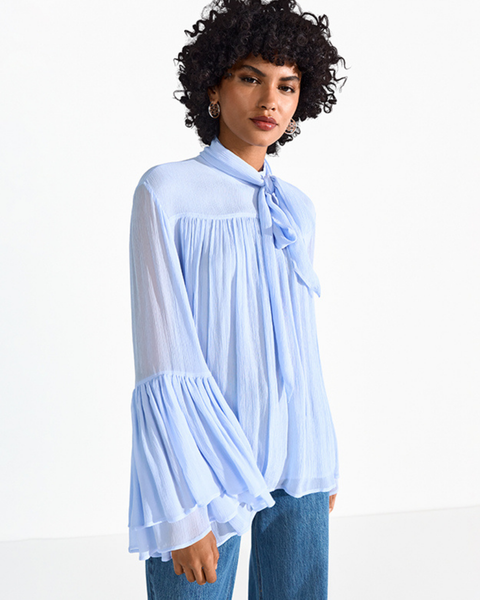 RIANI - Baby Blue Boho Blouse