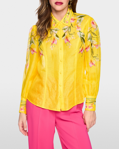 Marc Cain - Yellow Printed Blouse