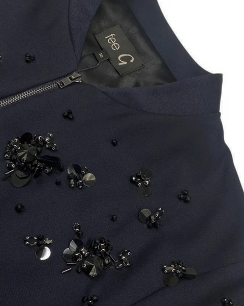 Fee G - Navy Bomber Jacket