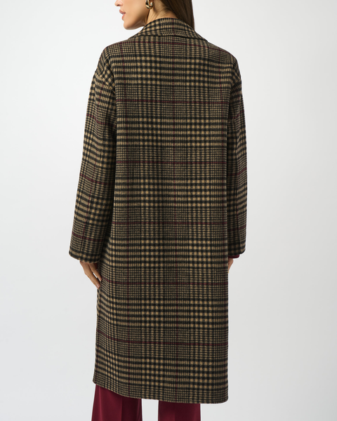 Joseph Ribkoff - Wool Blend Plaid Double- Faced Coat
