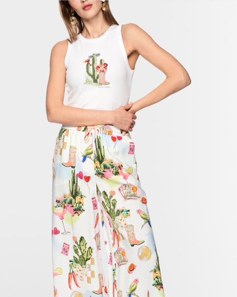 Marc Cain - Ribbed Vest with Cactus