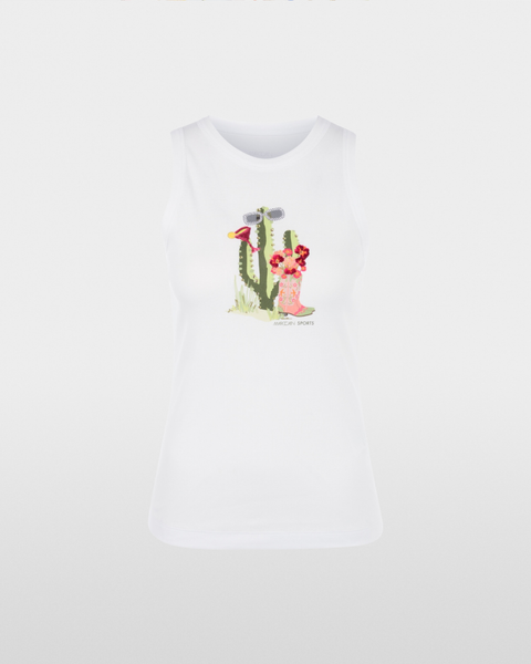 Marc Cain - Ribbed Vest with Cactus
