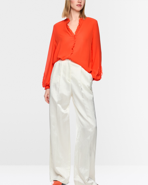 Marc Cain - Coral Ruffle Detail Blouse