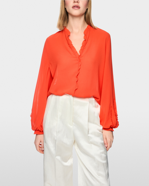 Marc Cain - Coral Ruffle Detail Blouse