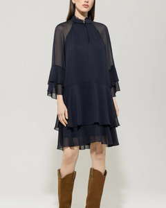 Luisa Cerano - Navy Tiered Dress