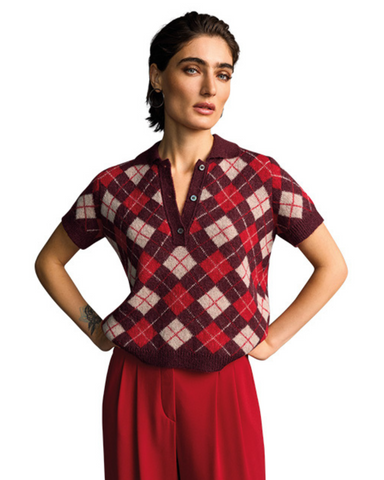 RIANI - Printed V-Neck Pullover