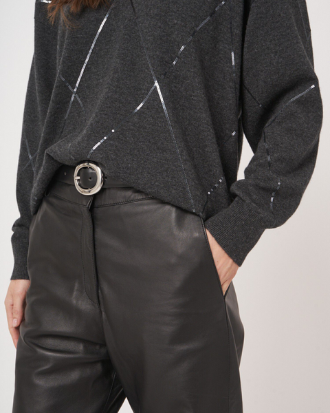 Repeat - V-Neck Sweater With Subtle Sparkle