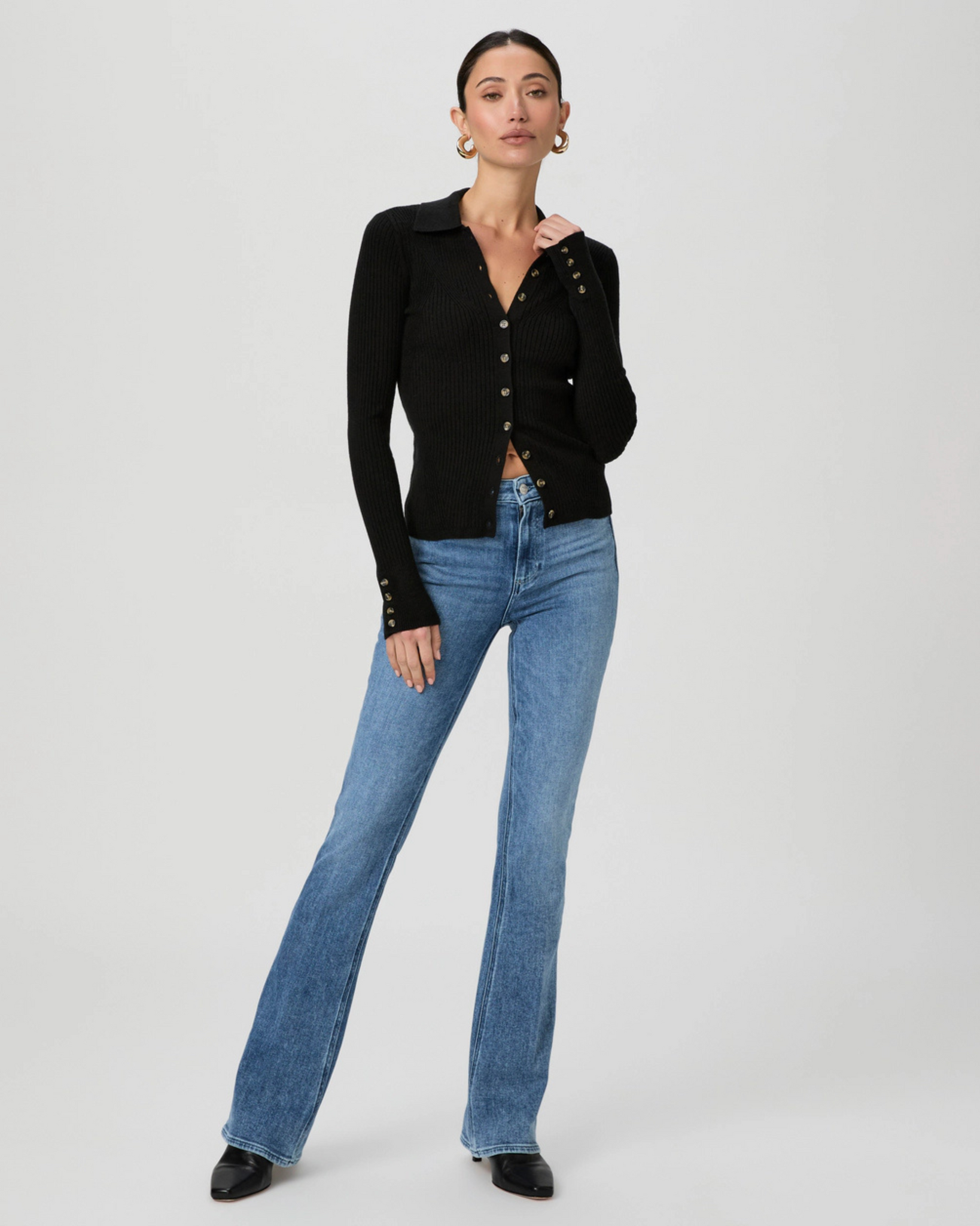 PAIGE - High Rise Laurel Canyon Bootcut Jeans