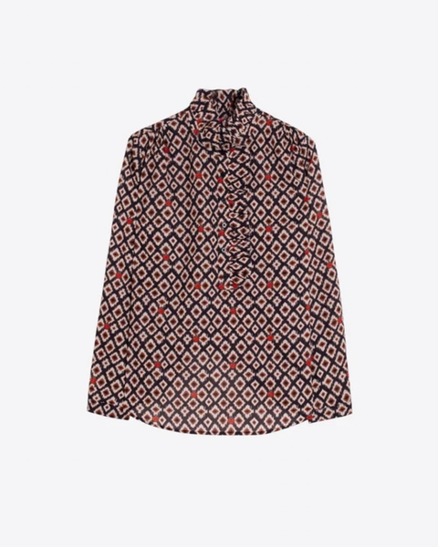 Vilagallo - Ikat Ruffle Shirt