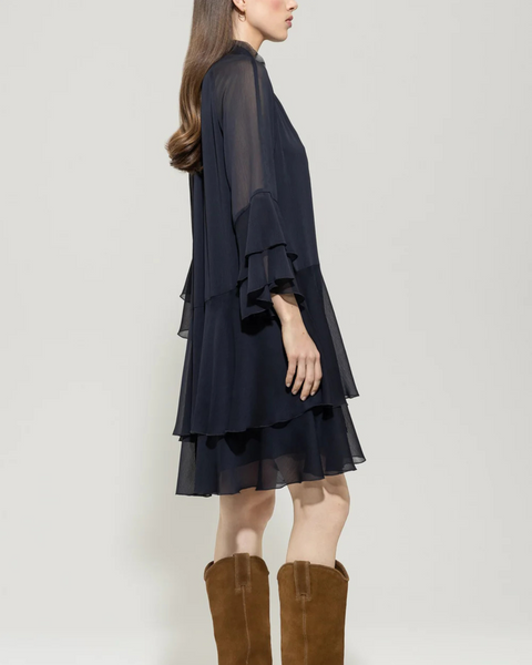 Luisa Cerano - Navy Tiered Dress