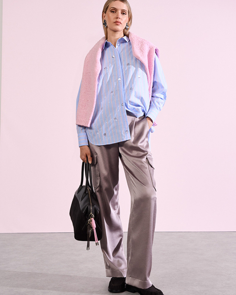RIANI - Satin Cargo Trousers